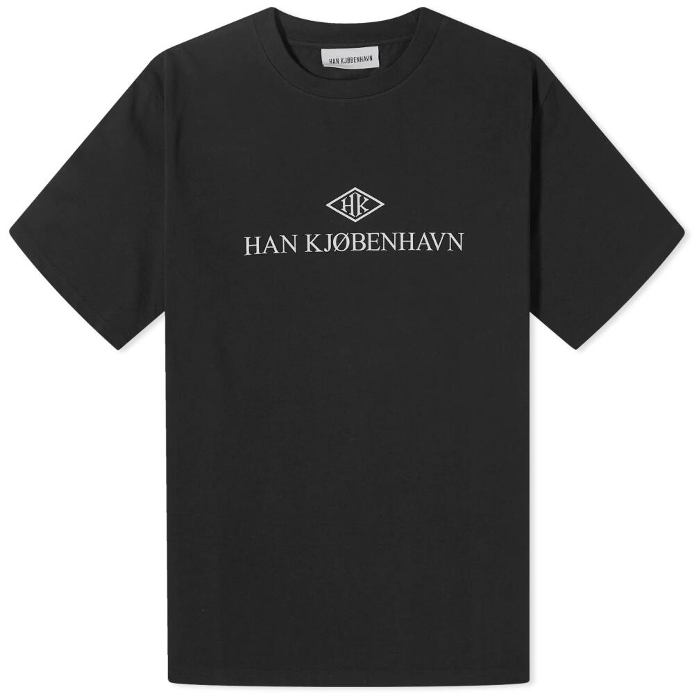 Han Kjobenhavn Men's HK Logo Boxy T-Shirt in Black Cover