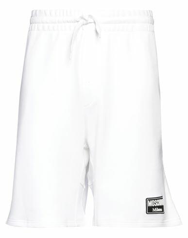 Moschino Man Shorts & Bermuda Shorts White Cotton Cover