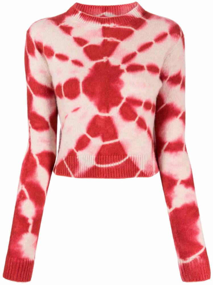 The Elder Statesman abstract pattern cashmere jumper - Pink Cover