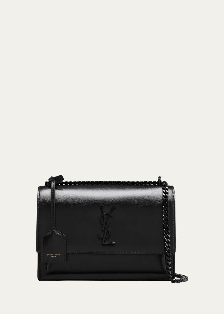 Saint Laurent Sunset Medium YSL Crossbody Bag in Smooth Leather Cover