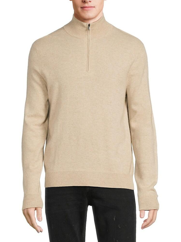 Amicale Men's Classic Fit Cashmere Pullover - Natural Cover