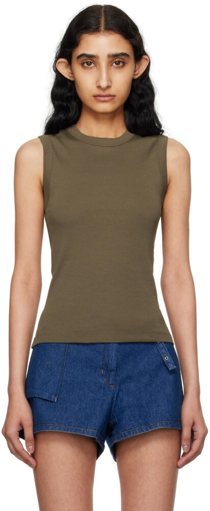 FLORE FLORE Khaki Esmé Tank Top Cover