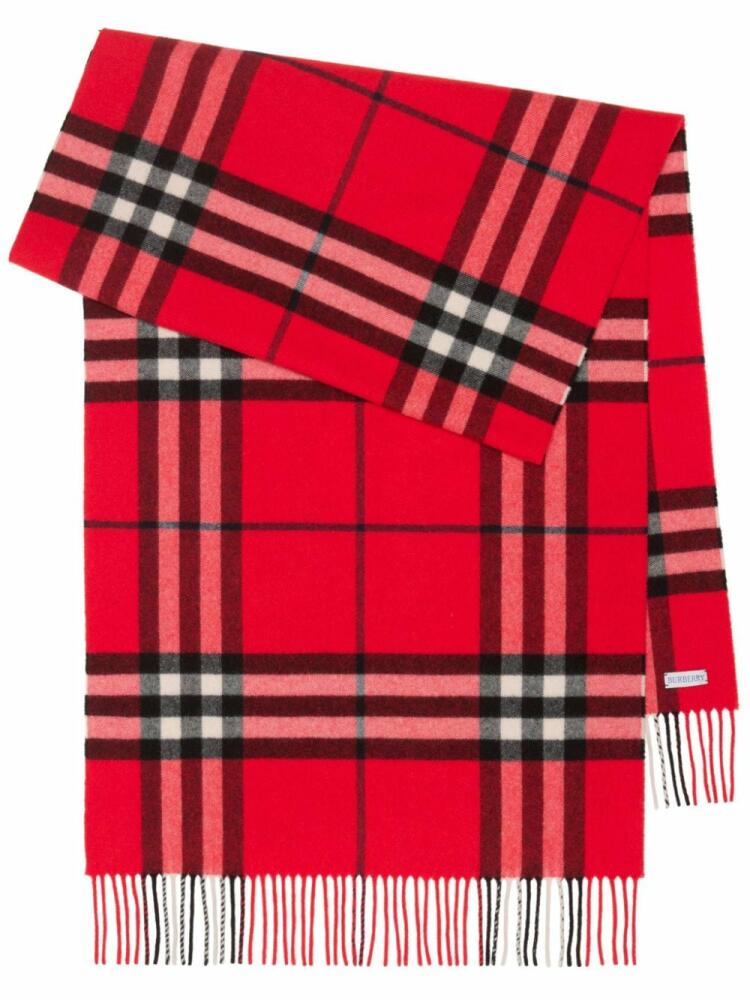 Burberry Vintage Check cashmere scarf - Red Cover