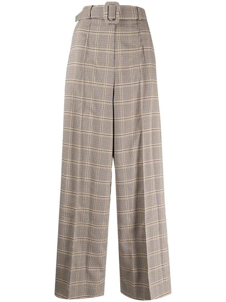 Rokh houndstooth belted waist trousers - Brown Cover