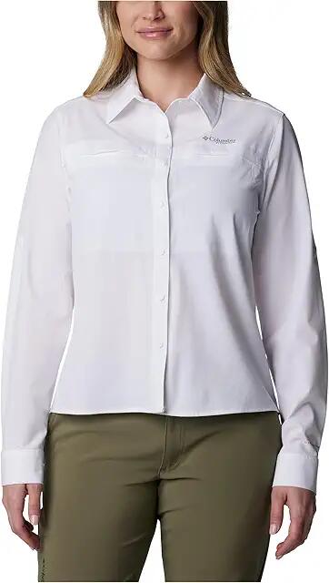 Columbia Summit Valley Woven Long Sleeve Shirt (White) Women's Long Sleeve Button Up Cover