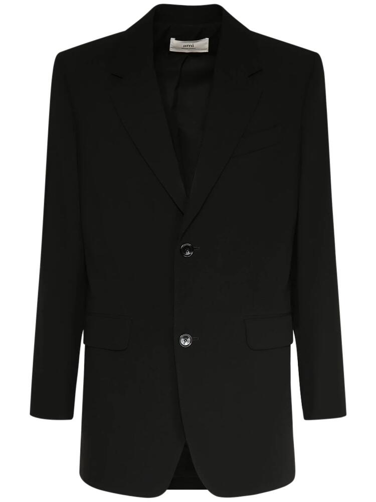 AMI PARIS Oversized Wool Crepe Blazer Cover