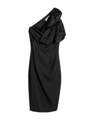 Alexandre Vauthier Woman Midi dress Black Wool, Viscose, Silk Cover