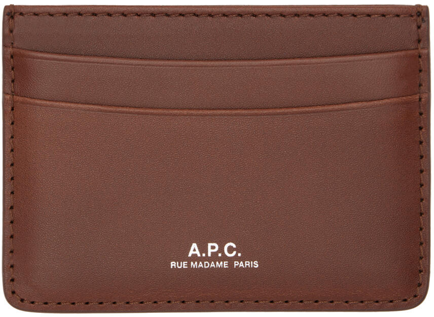 A.P.C. Brown Andre Card Holder Cover