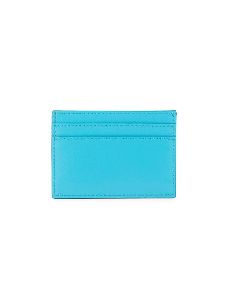 Versace Women's Leather Card Holder - Teal Cover