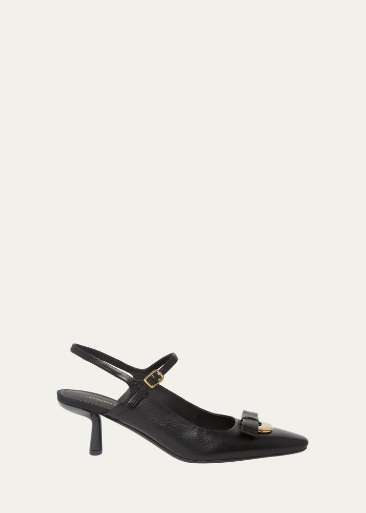 Ferragamo Ophelia Leather Mary Jane Slingback Pumps Cover