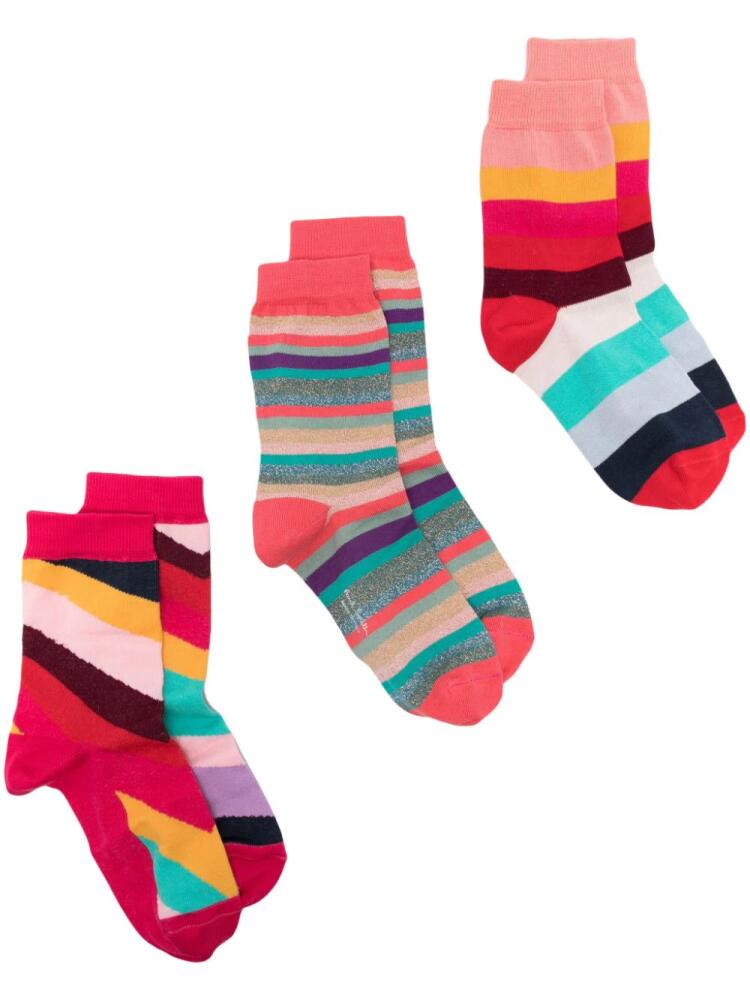 Paul Smith Swirl-pattern socks (pack of three) - Pink Cover