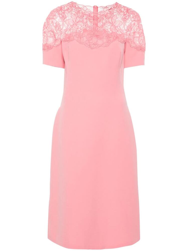 Ermanno Scervino corded-lace cady dress - Pink Cover