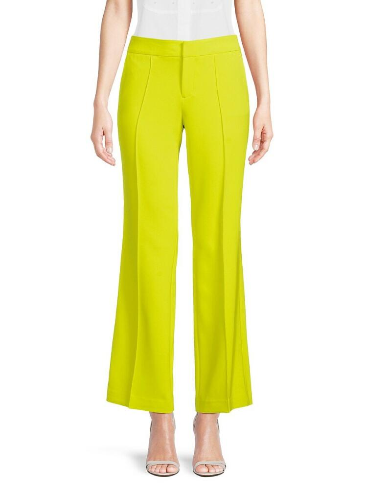 Karl Lagerfeld Paris Women's Pintuck Wide Leg Pants - Yellow Cover