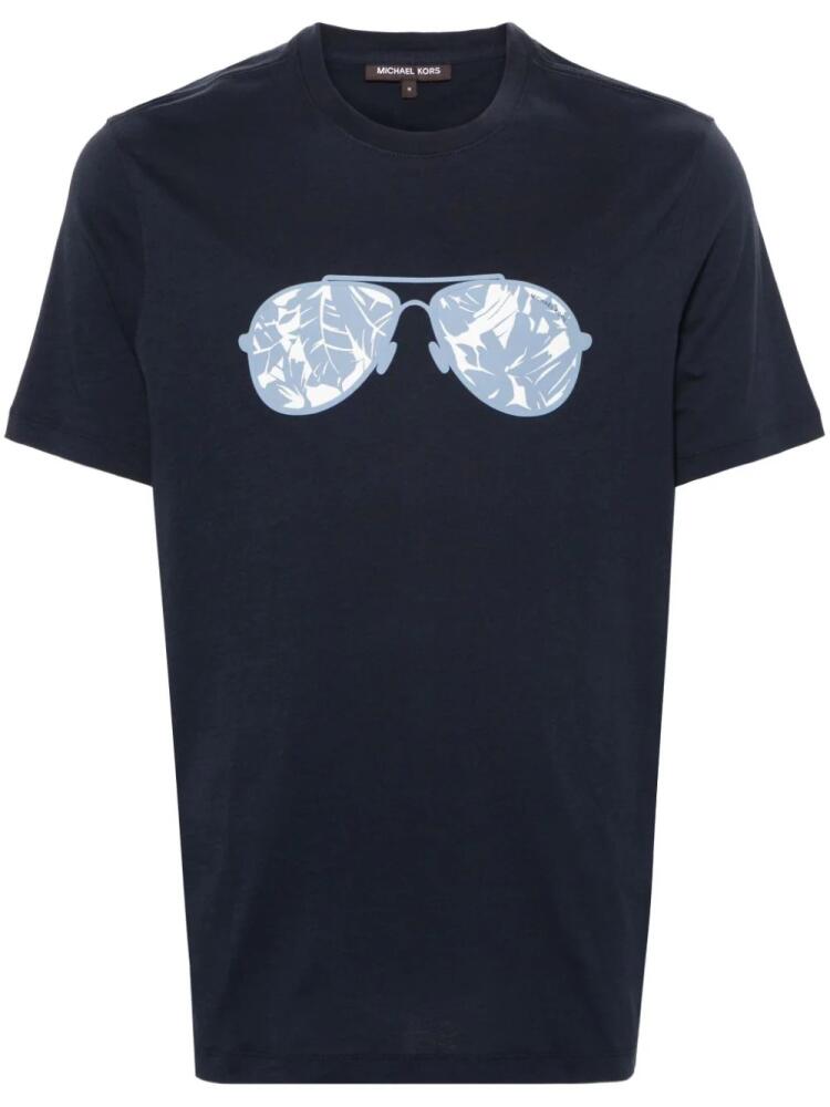 Michael Kors Palm Aviator cotton T-shirt - Blue Cover