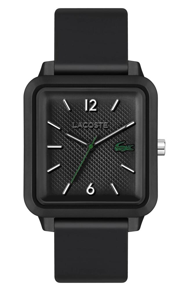 Lacoste Studio Silicone Strap Watch, 36mm in Black Cover