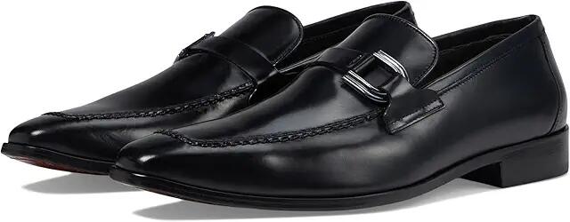 Massimo Matteo Slip-On with Buckle (Black) Men's Lace Up Wing Tip Shoes Cover