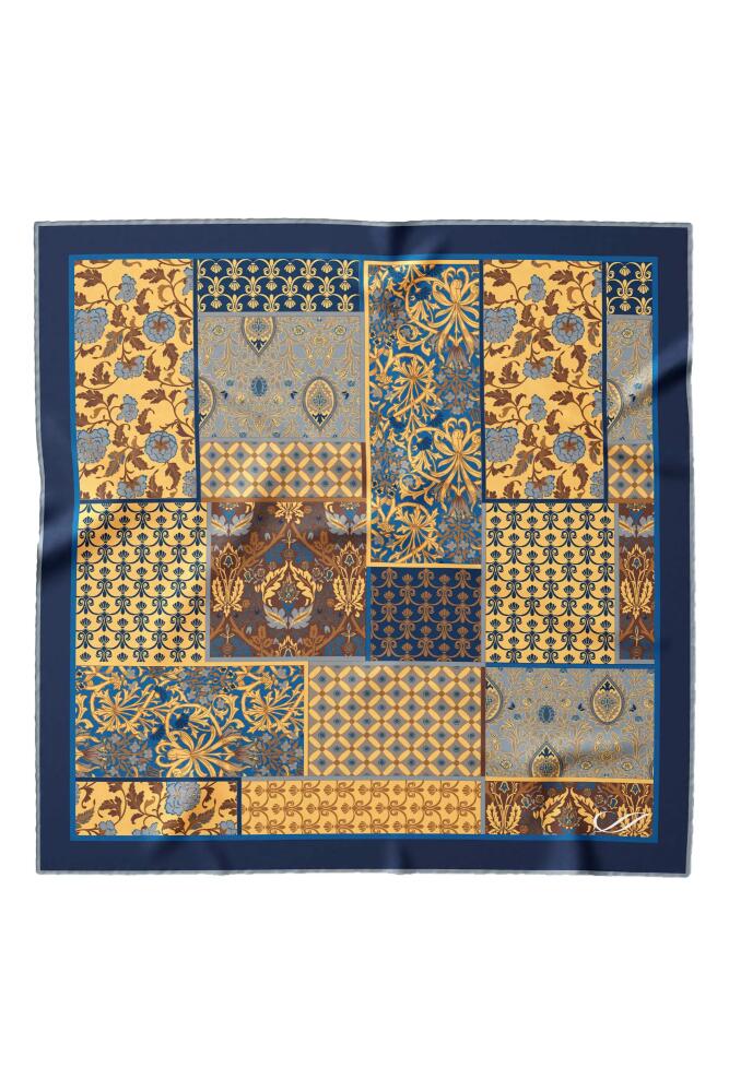 Elizabetta Portici - Silk Pocket Square for Men in Yellow And Blue Cover