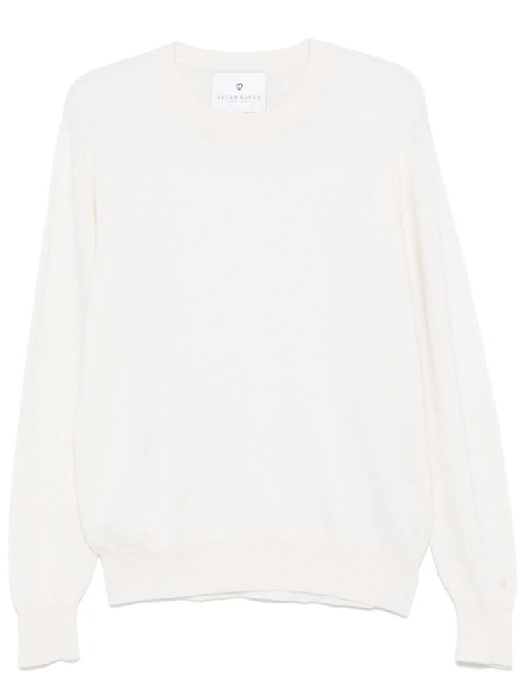 SEVEN GAUGE cashmere sweater - White Cover