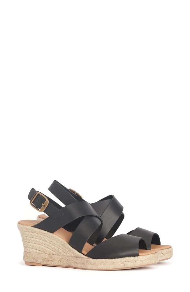 Barbour Yolanda Espadrille Wedge Sandal in Black Cover