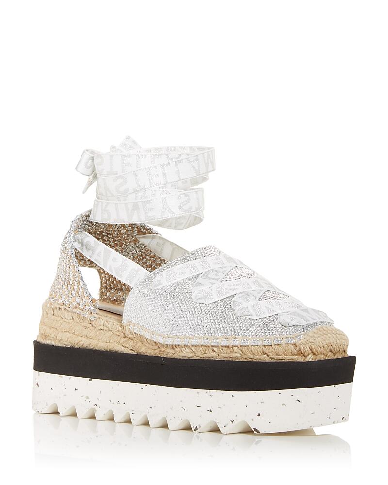 Stella McCartney Women's Gaia Platform Ankle Wrap Espadrilles Cover