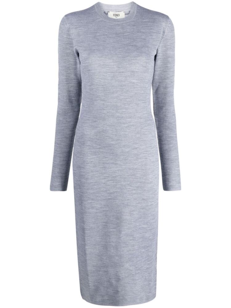 FENDI reversible logo-jacquard dress - Grey Cover