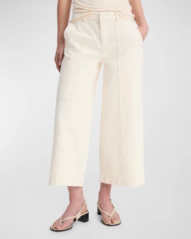 Vince Utility Wide-Leg Cropped Pants Cover