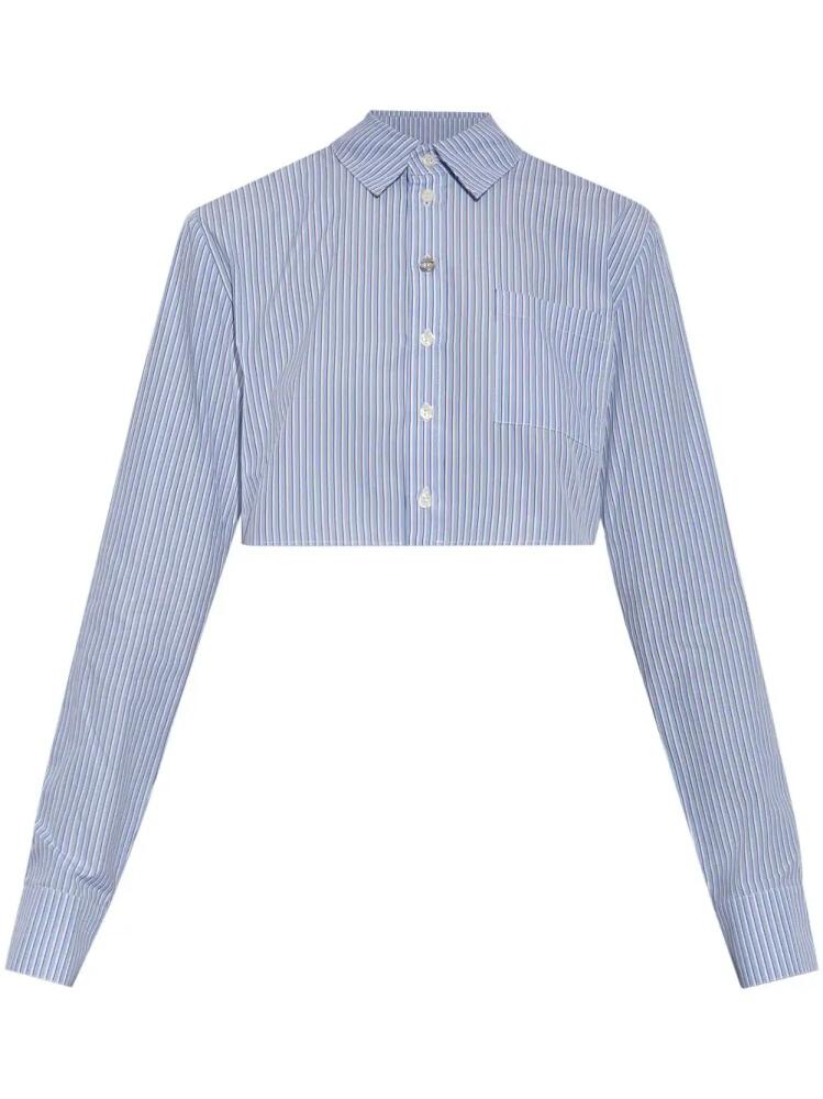 Coperni striped cropped shirt - Blue Cover