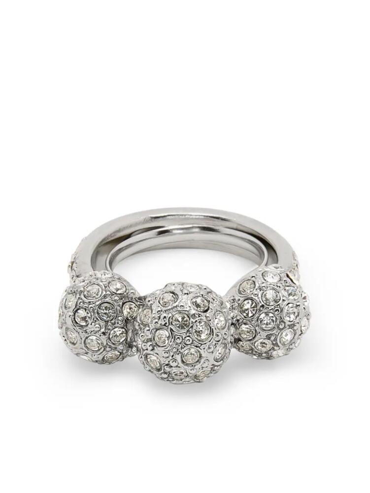 Oscar de la Renta triple-sphere crystal ring - Silver Cover