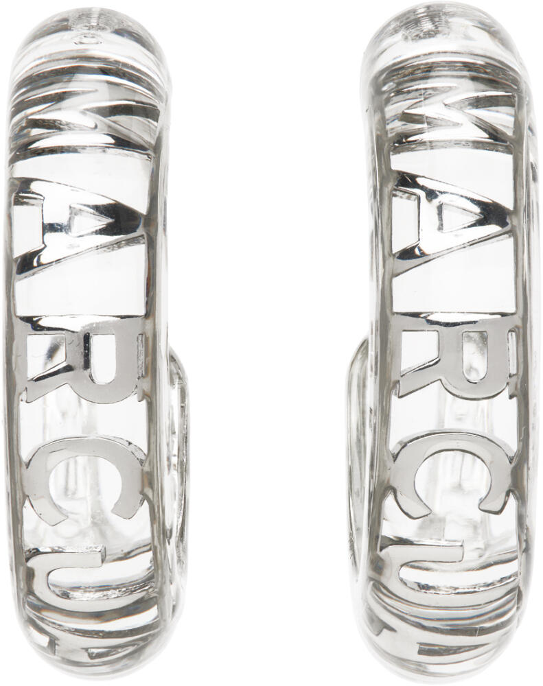 Marc Jacobs Transparent & Silver 'The Monogram Hoops' Earrings Cover