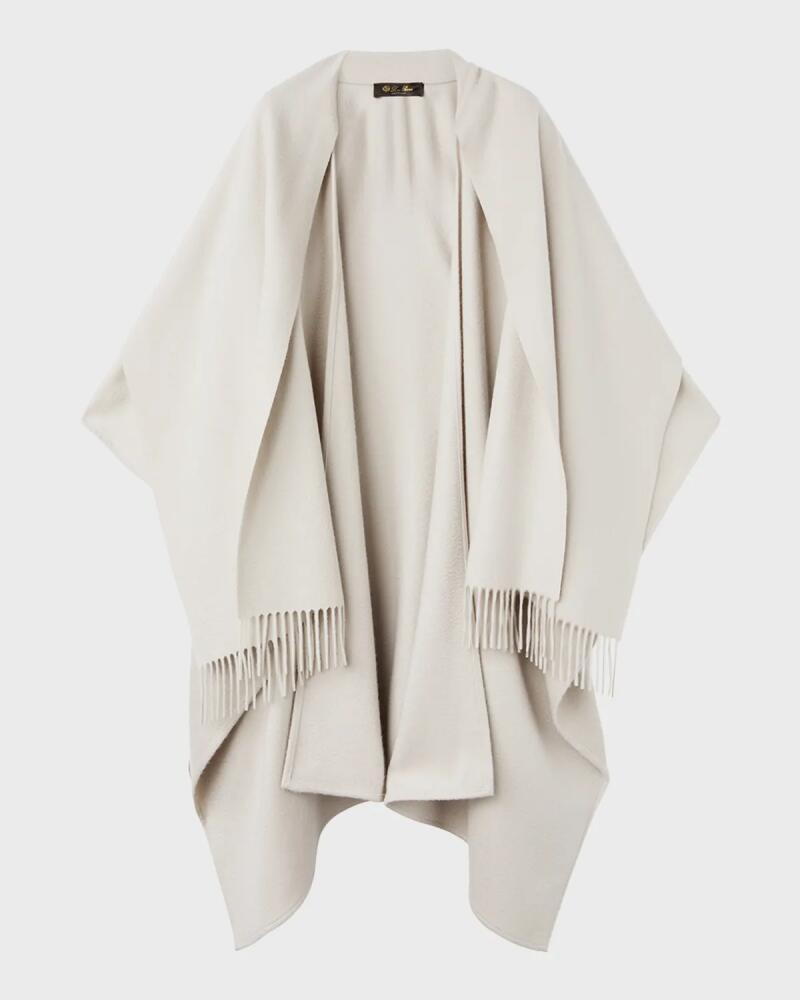 Loro Piana Daisy Fringed Cashmere Cape Cover