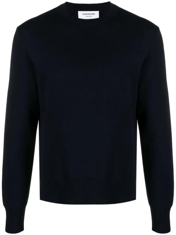 Thom Browne crew-neck cotton jumper - Blue Cover