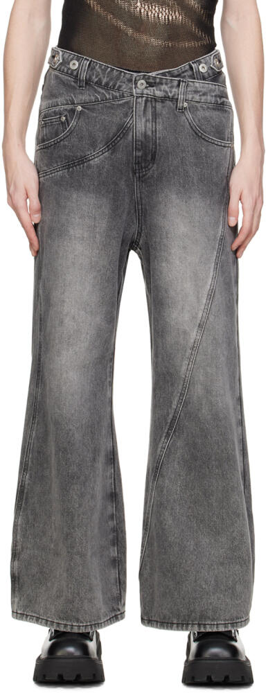 Feng Chen Wang Gray Paneled Jeans Cover