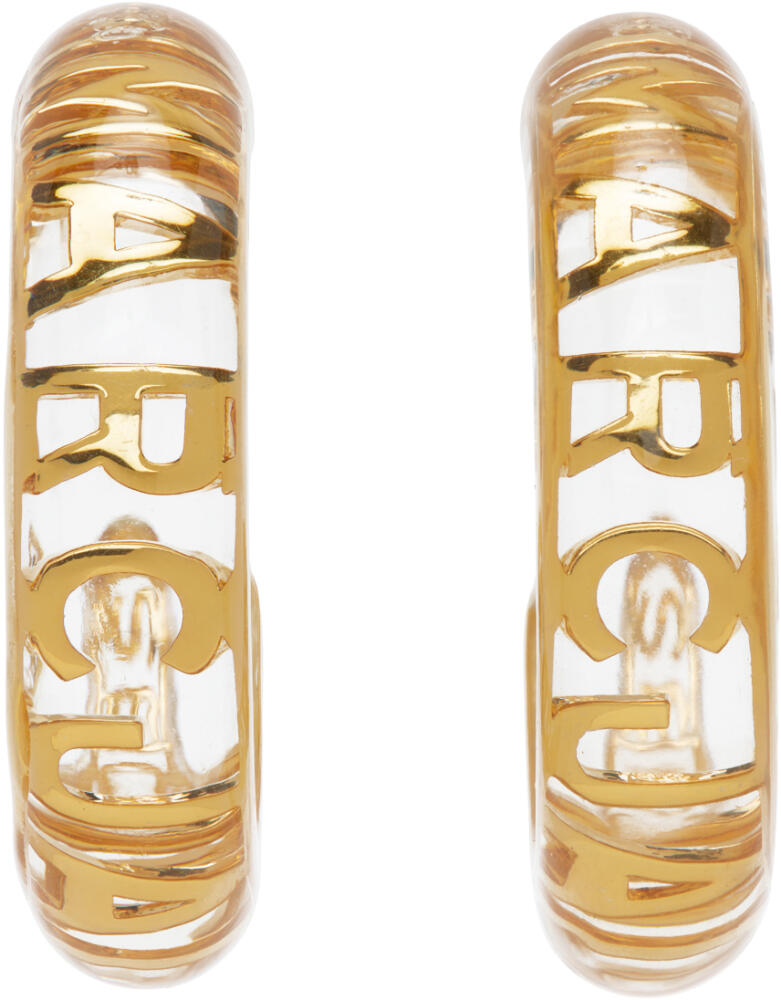 Marc Jacobs Transparent & Gold 'The Monogram Hoops' Earrings Cover