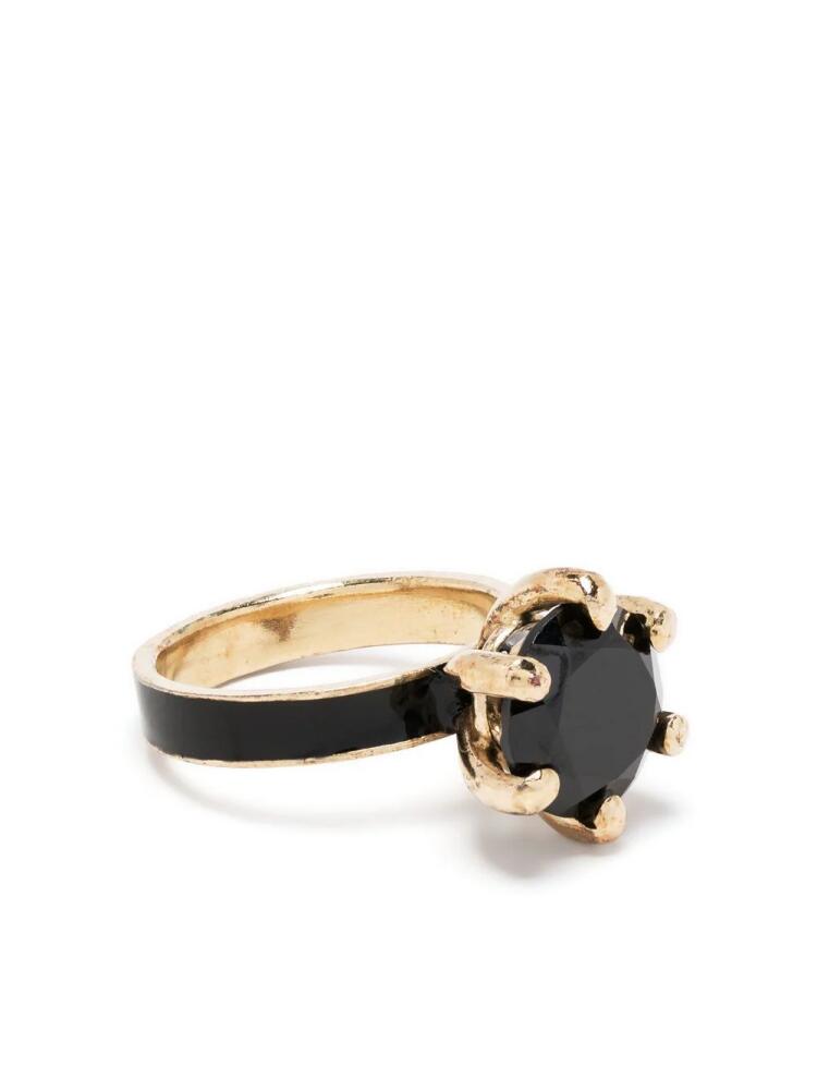 BEATRIZ PALACIOS Mourning onyx ring - Gold Cover