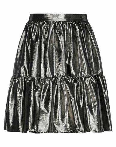 Manila Grace Woman Mini skirt Platinum Polyester Cover