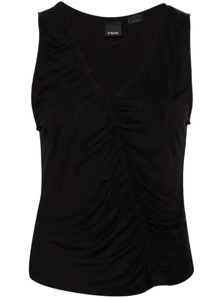 PINKO gathered sleeveless tank top - Black Cover