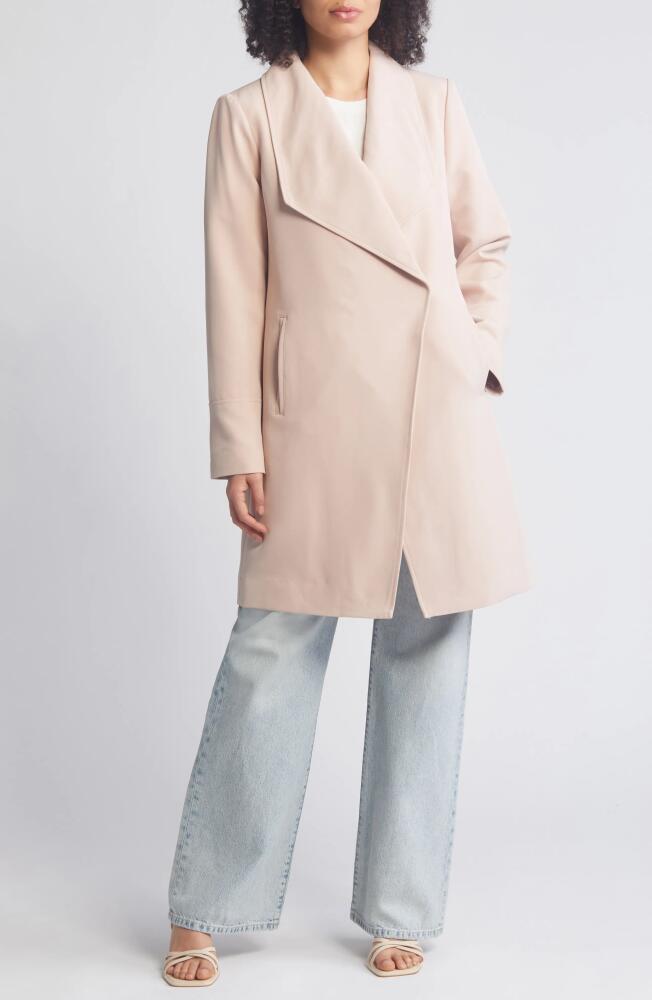 Sam Edelman Drape Front Coat in Pink Lotus Cover