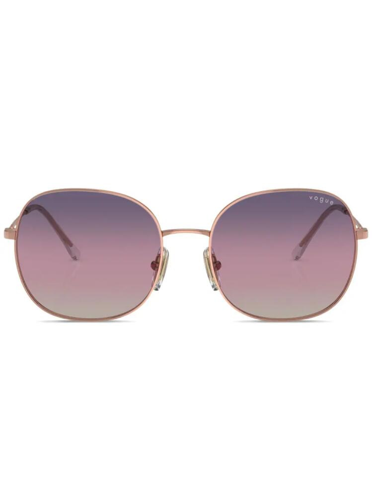 Vogue Eyewear gradient-lenses round-frame sunglasses - Gold Cover