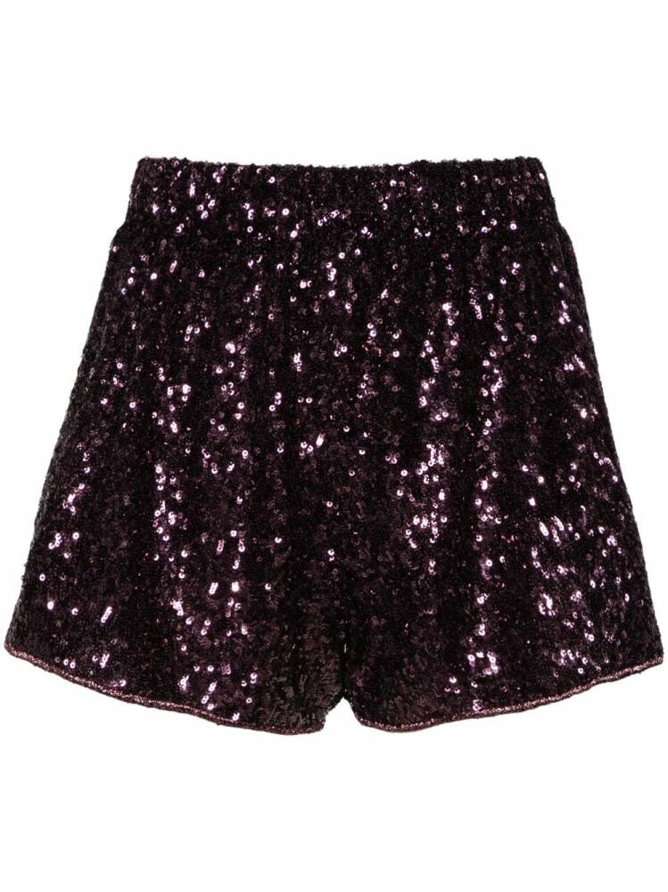 Oséree sequinned short shorts - Purple Cover