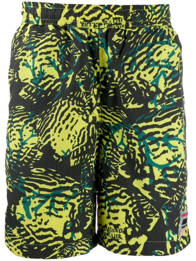 Billionaire Boys Club jungle print beach shorts - Yellow Cover