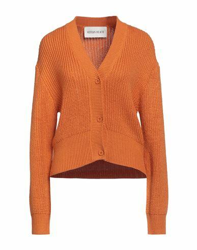 Silvian Heach Woman Cardigan Orange Acrylic, Nylon Cover