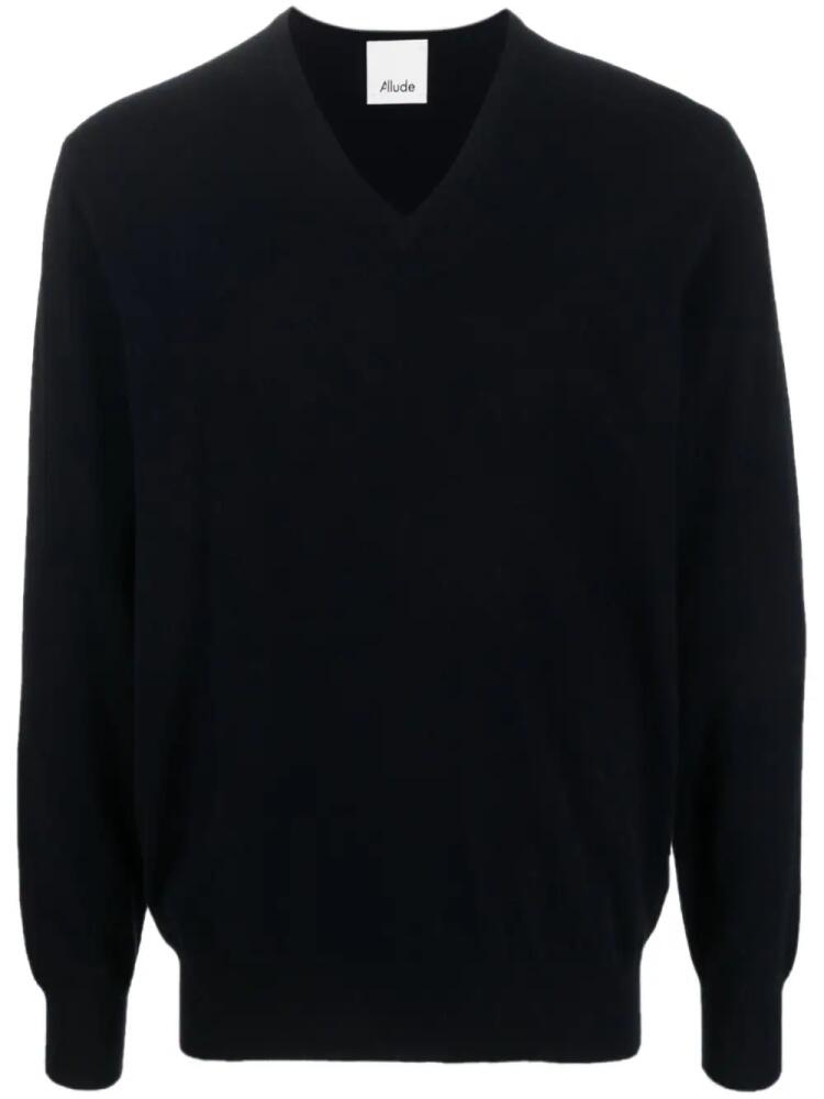 Allude V-neck cashmere jumper - Blue Cover