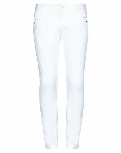 Aglini Man Pants White Cotton, Elastane Cover