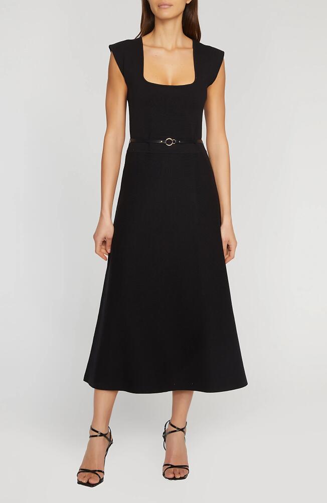 Elie Tahari The Vera Belted Maxi Sweater Dress in Noir Cover