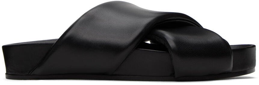 Jil Sander Black Padded Sandals Cover