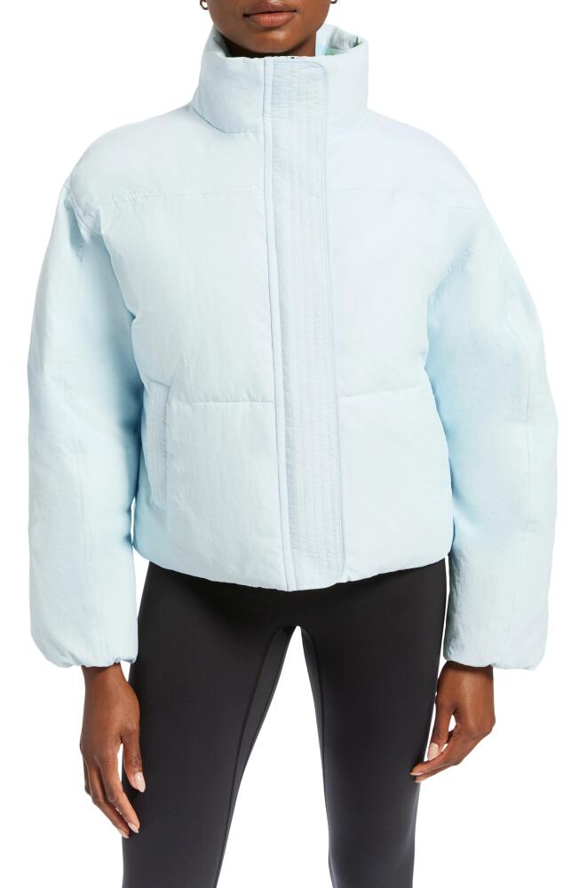 BANDIER Crop Puffer Jacket in Ice Melt Cover