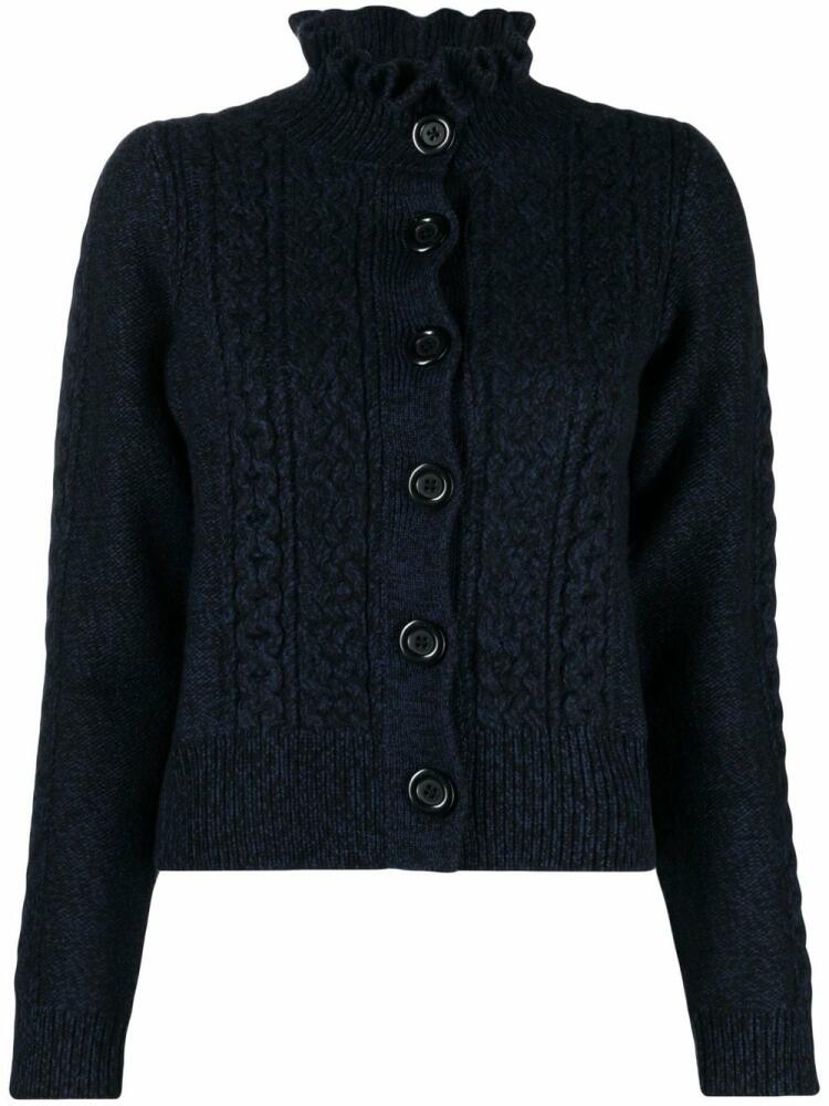 See by Chloé ruffle-neck wool cardigan - Blue Cover