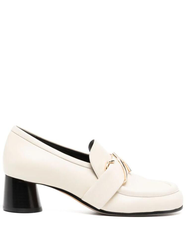 Proenza Schouler 55mm monogram heeled loafers - Neutrals Cover