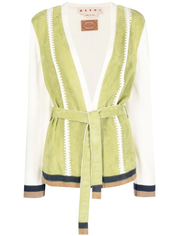 Marni two-tone belted jacket - Green Cover