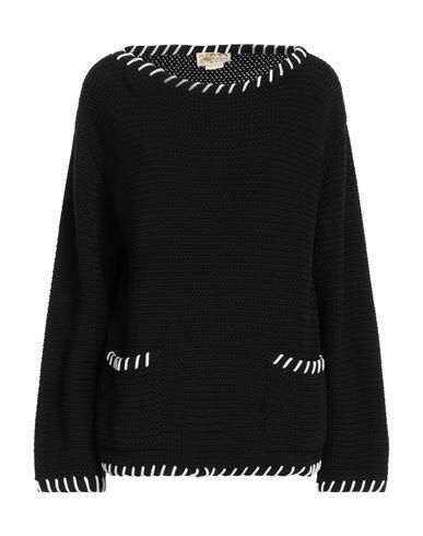 Ferragamo's Creations Woman Sweater Black Cotton Cover